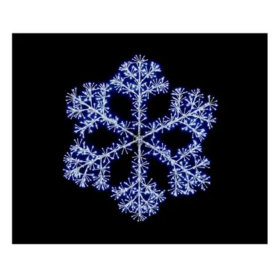 Premier Silver Starburst Snowflake 1.2m With LEDs [LV183195S]