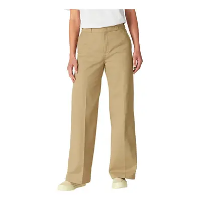 Dickies Women's Regular Fit Wide Leg Work Pants Stonewashed Khaki