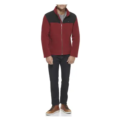 Tommy Hilfiger Mens Classic Zip Front Polar Fleece Jacket Black/Red