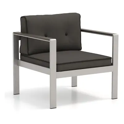 Aluminum Outdoor Patio Armchair Outdoor Garden Modern Sofa Chair with Cushions