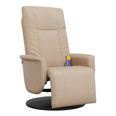 (cappuccino) vidaXL Massage Recliner Chair with Footrest Sofa Chair Armchair Faux Leather