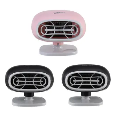 (Pink (Essence)) In Car Heater Cooler Fan 12V 150W Portable Auto Windshield Demister Defroster D