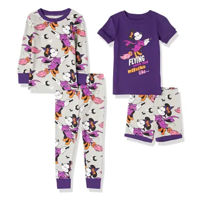 Amazon Essentials Disney | Marvel | Star Wars Girls' Pajama Set (Previously Spotted Zebra) Minni