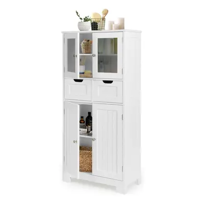 Tall Bathroom Storage Cabinet Freestanding Floor Cabinet w/ Drawers