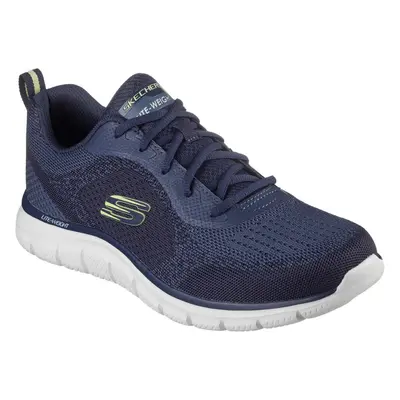 (Blue, (Adults')) Skechers Track Glendor Polyester Men's Navy/Lime Trainers