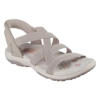 (Brown, (Adults')) Skechers Reggae Slim Stretch Flex Textile Women's Taupe Sandals