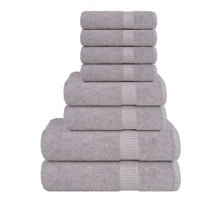 (grey) vidaXL Towel Set Piece Tea Towel Hand Towel Wash Towel gsm 100% Cotton