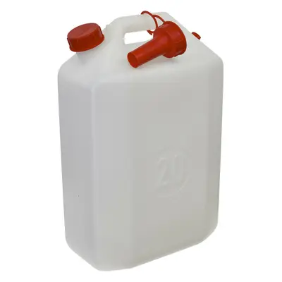 20L Plastic Water Container - Screw Cap - Inner Sealing Plug - Pouring Spout