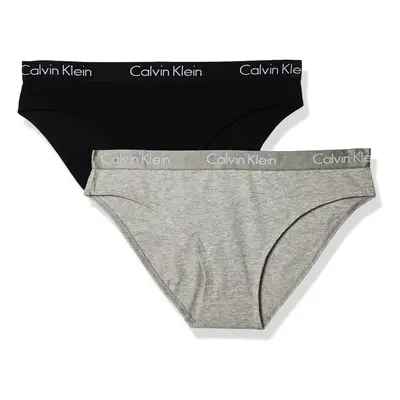 Calvin Klein Women's Motive Cotton Multipack Bikini Panty Black/Gray