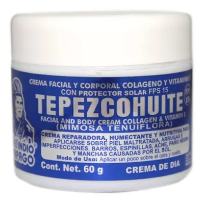 DEL INDIO PAPAGO Facial Day Skin Cream with Tepezcohuite 60g Small - C