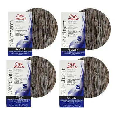 (4A - pack of 4) Wella 10A Palest Ash Blonde Color Charm Permanent Liquid Haircolor