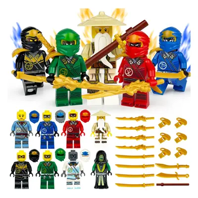 (Style B 8pcs) Ninjago 16pcs/set Mini figure Kai Jay Building Blocks Kids Toys