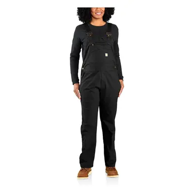 Carhartt Women's Rugged Flex Loose Fit Canvas Bib Overall Black Medi