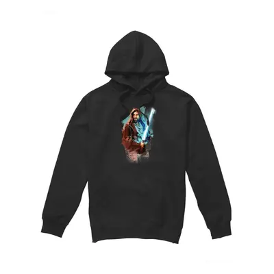 (M, Black) Star Wars Mens Obi Wan Kenobi Painted Hoodie