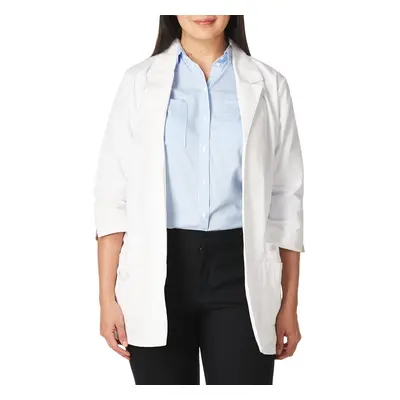 Dickies Scrubs Women's Junior Fit 3/4 Sleeve Lab Coat White Medium