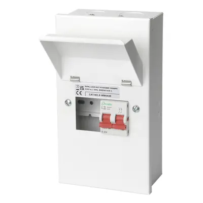 DANSON METAL CONSUMER UNIT - WAYS SUPPLIED WITH 100A MAIN SWITCH