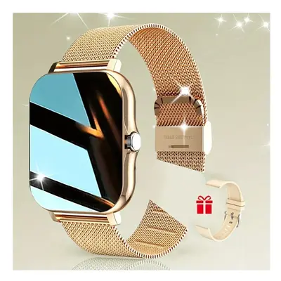 (golden) Bluetooth calling women Smart Watch Sports fitness Waterproof blood oxygen