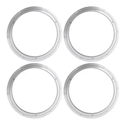 4X Aluminium Rotating Turntable Bearing Swivel Plate Inch Silver