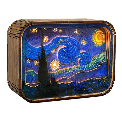 (Van gogh's starry sky, Plug-in model) Creative gifts home decoration desktop ornaments travel c