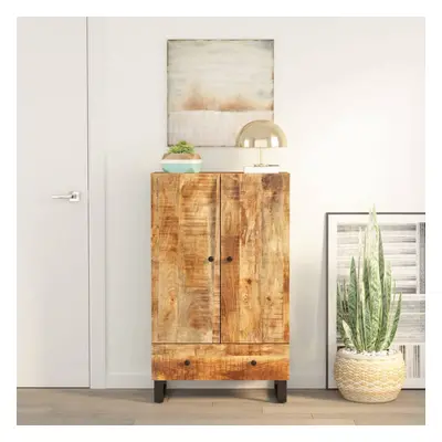 vidaXL Highboard Cupboard with Drawer Sideboard Solid Wood Mango and Iron