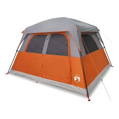 (orange) vidaXL Family Tent Cabin 6-Person Lightweight Tent Camping Tent Waterproof