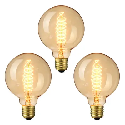 3PCS AC220-240V 2200K E27 40W Retro Edison Incandescent Light Bulb for Indoor Home Use