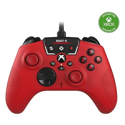 Turtle Beach React-R Red Wired Gaming Controller with Audio Controls