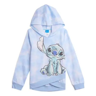 Disney Lilo & Stitch Big Girls French Terry Pullover Crossover Hoodie