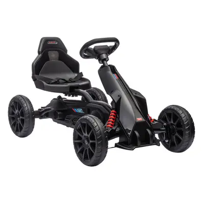 HOMCOM Children Pedal Go Kart w/ Adjustable Seat, Handbrake - Black