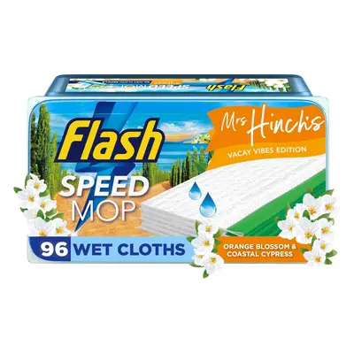 Flash Speedmop Wet Floor Cleaning Wipes x96 Flash Speed Mop Refill Wipes MOrange Blossom Coastal