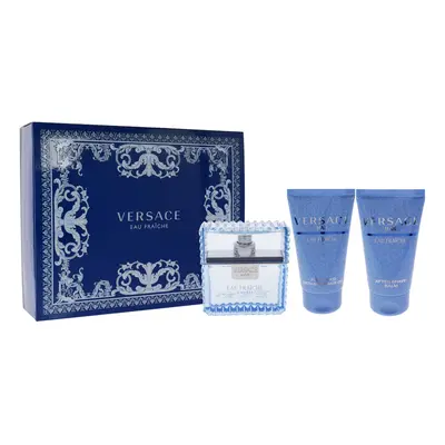 Versace Eau Fraiche by Versace for Men - Pc Gift Set 1.7oz EDT Spray, 1.7oz Bath and Shower Gel,