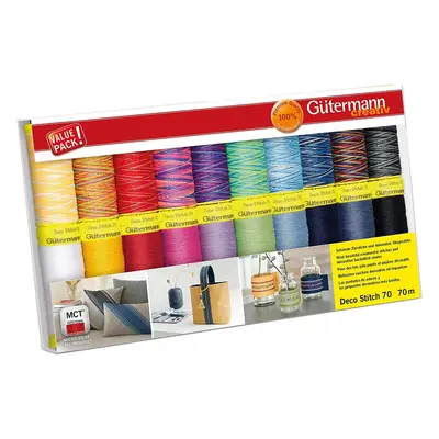 Gutermann Deco Stitch Thread Set 70m x reels, Multicoloured, One Size