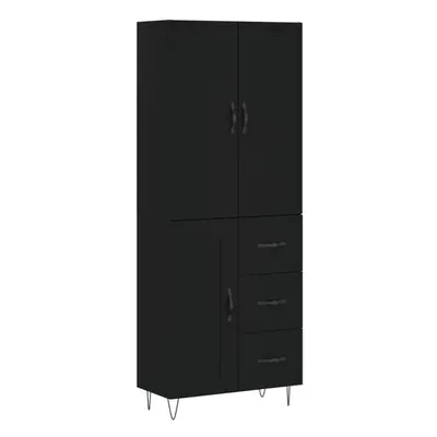 (black, wood door drawers) vidaXL Highboard Sideboard Storage Cabinet Home Side Cabinet Engineer