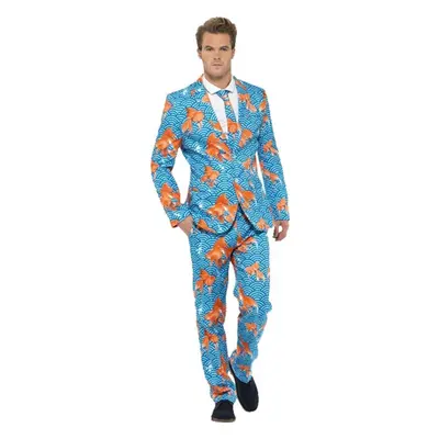 Smiffys mens Goldfish Suit Blue - US Size 42""-44""