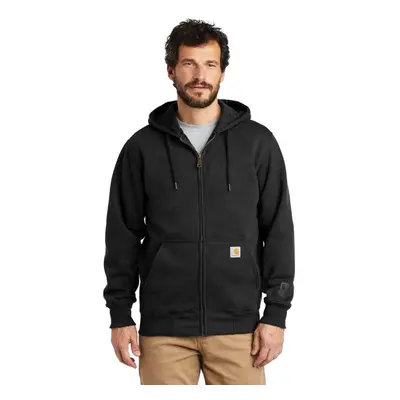 Carhartt Men's Rain Defender Paxton Heavyweight Hooded Sweatshirt Bla