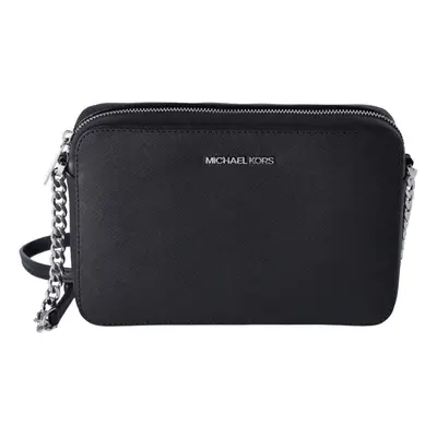 Michael Kors Women's Jet Set Item Crossbody Bag (black/silver)