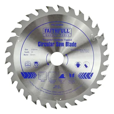 Faithfull FAIZ23030 TCT Circular Saw Blade mm x mm Bore x Teeth