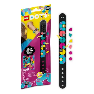 LEGO DOTS Gamer Bracelet with Charms DIY Craft Bracelet Kit; A C