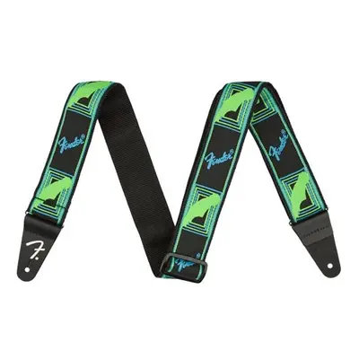 FenderÂ® Neon Monogram Strap, Green/Blue