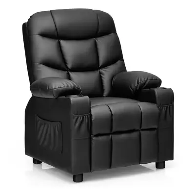 Kids Youth Recliner Chair Toddler Upholstered Lounge Recliner-Black