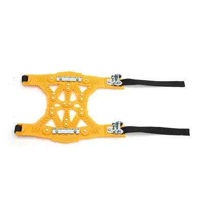 (Yellow) TPU Non-slip Snow Chain Anti-skid Steel Plate Plus Gear High-grade Exterior Protection