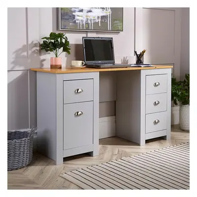 (Grey) Camden Pedestal PC Computer Office Storage Desk