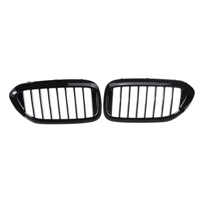 Pair Glossy Black Front Kidney Grill Grille For BMW Series