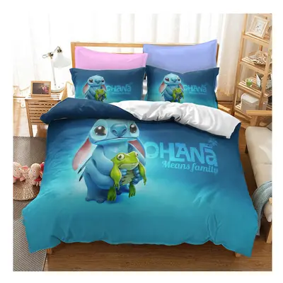 (Pattern 28, Double) Lilo Stitch Bedding Single Double Duvet Cover Set