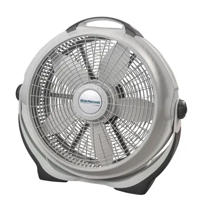 (gray) Portable Fan,Desk Fan ,Wind Machine 20" Air Circulator Floor , Speeds, 23" H, Black, A203