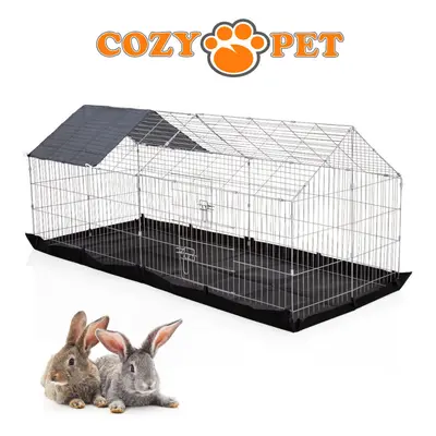 Cozy Pet Rabbit Run With Floor Guinea Pig Playpen Chicken Puppy Cage Hutch RR10