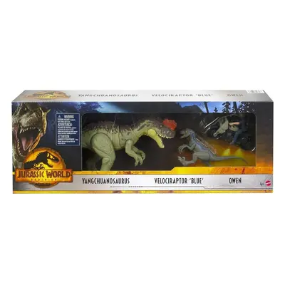 Jurassic World Dominion Yangchuanosaurus, Blue, & Owen On Motorcycle