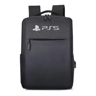 (black) For Ps5 Backpack Canvas Carry Bags