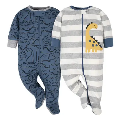 gerber Baby Boys 2-Pack Sleep N Play DinosaurAdventure Months