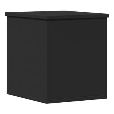 vidaXL Storage Box Toy Box Blanket Box Storage Chest Black Engineered Wood